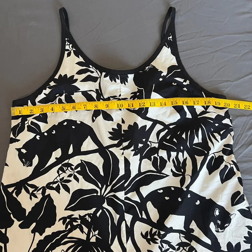 Maeve Chrysanthemum Floral Animal Print Wide Leg Jumpsuit Size L - Picture 12 of 16